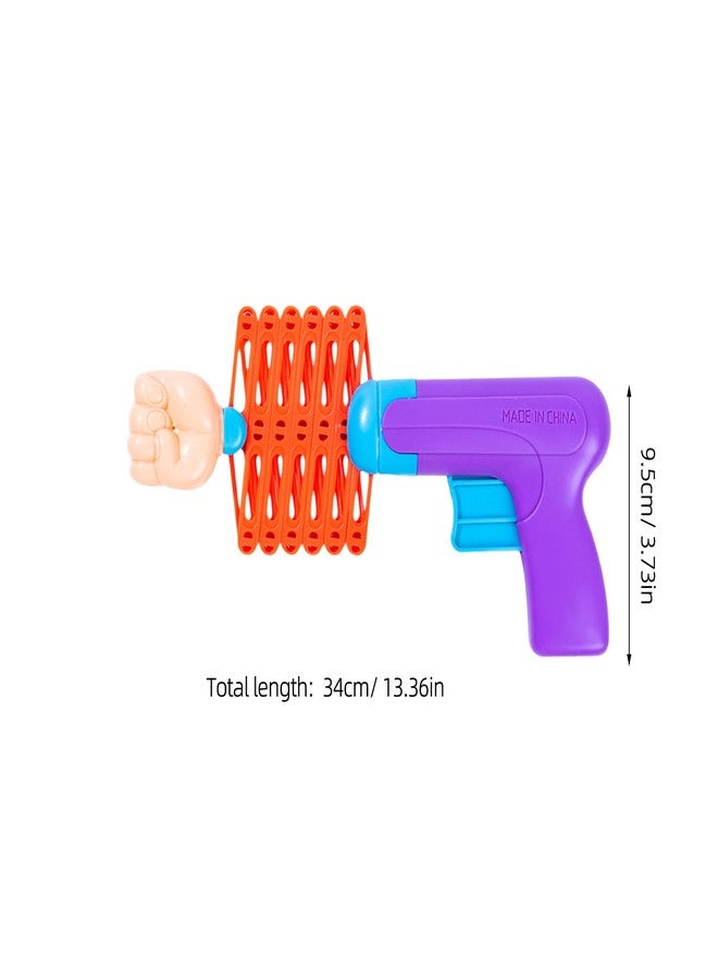 VOSAREA Retractable Fist Hand Prank Prop Plastic Spring Fist Shooter Extendable Arm Grabber Fists Reacher 4 Gestures Shooters Retractable Party Trick Prop for Halloween Chirstmas Party - Image 2
